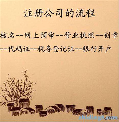 注册公司的流程及费用