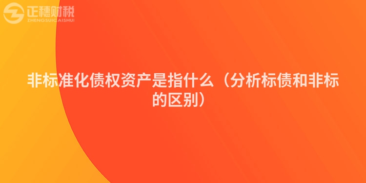 非标准化债权资产是指什么（分析标债和非标的区别）