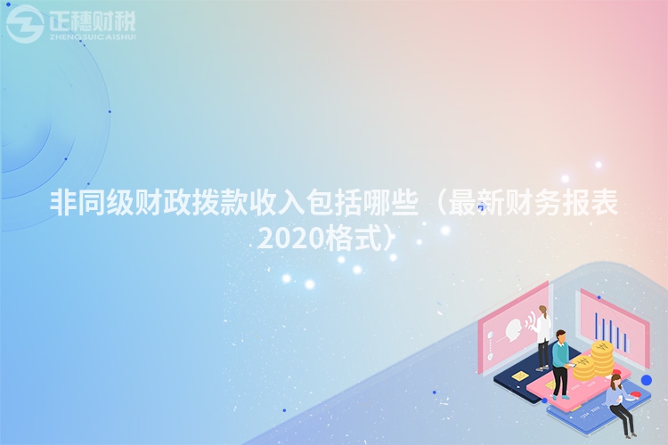 非同级财政拨款收入包括哪些(最新财务报表2020格式)